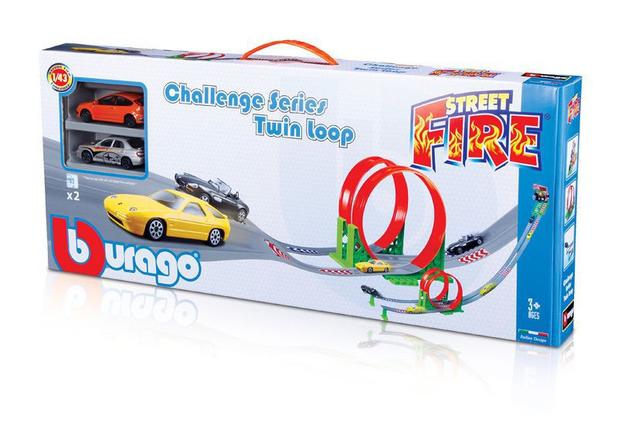 Pista Street Fire - Desafio looping Duplo - 1/43 - Burago - Maisto Menor preço em Pista Street Fire - Desafio looping Duplo - 1/43 - Burago - Maisto