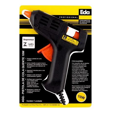 Pistola Aplicador De Cola Quente Bivolt 10w - Eda Menor preço em Pistola Aplicador De Cola Quente Bivolt 10w - Eda