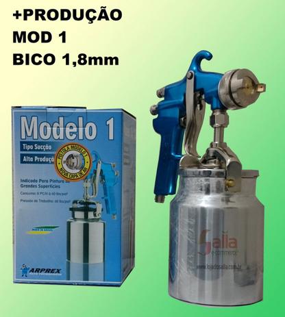 Pistola de Pintura MOD. 1A Sucção Alta Produção bico 1.8mm Arprex Menor preço em Pistola de Pintura MOD. 1A Sucção Alta Produção bico 1.8mm Arprex