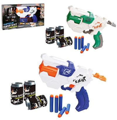 Pistola lanca dardo espuma com 6 dardos + 3 alvos super shot supreme - Dm toys é boa?