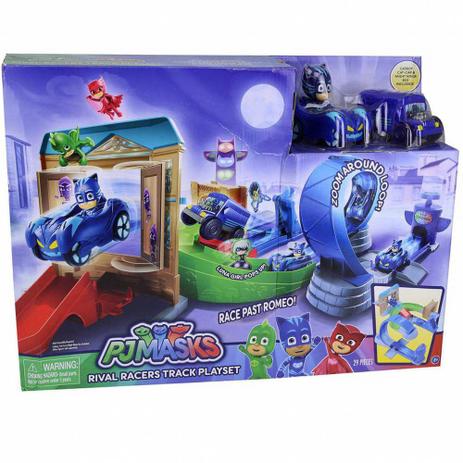 PJ Masks Pistas De Rivais Com Veiculo Menino Gato Dtc Menor preço em PJ Masks Pistas De Rivais Com Veiculo Menino Gato Dtc