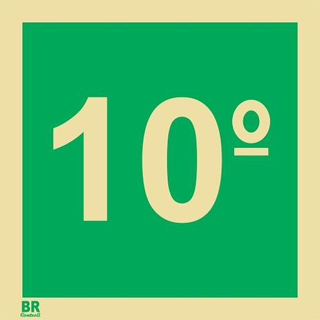 Placa 15X15 Fotoluminescente 10 Andar S17 Br Controll Menor preço em Placa 15X15 Fotoluminescente 10 Andar S17 Br Controll