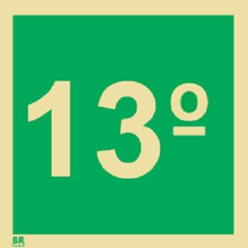 Placa 15X15 Fotoluminescente 13 Andar S17 Brcontroll - Br controll Menor preço em Placa 15X15 Fotoluminescente 13 Andar S17 Brcontroll - Br controll