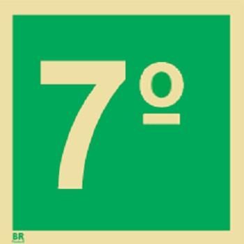 Placa 15X15 Fotoluminescente 7 Andar S17 Brcontroll - Br controll Menor preço em Placa 15X15 Fotoluminescente 7 Andar S17 Brcontroll - Br controll