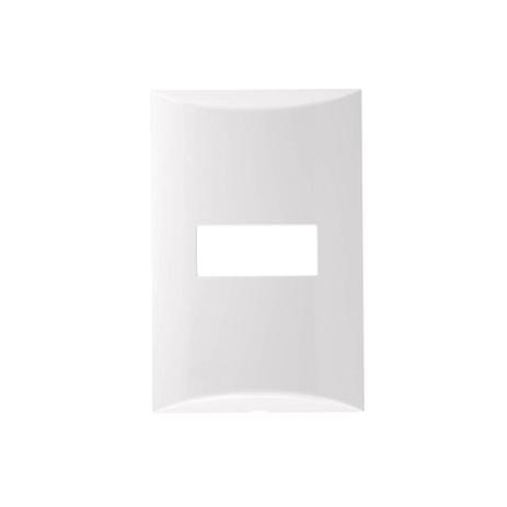 Placa 4''X2'' para 1 Módulo Brava Branca - Iriel Menor preço em Placa 4''X2'' para 1 Módulo Brava Branca - Iriel