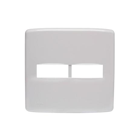 Placa 4''X4'' para 2 Módulos Duale Up Branca - Iriel Menor preço em Placa 4''X4'' para 2 Módulos Duale Up Branca - Iriel