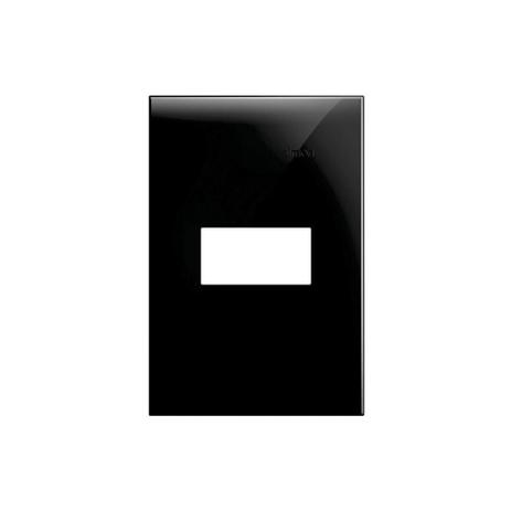 Placa 4x2 1 Posto Horizontal Simon 35 Preto Menor preço em Placa 4x2 1 Posto Horizontal Simon 35 Preto