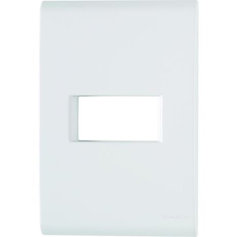 Placa 4x2 1p horizontal liz tramontina Menor preço em Placa 4x2 1p horizontal liz tramontina