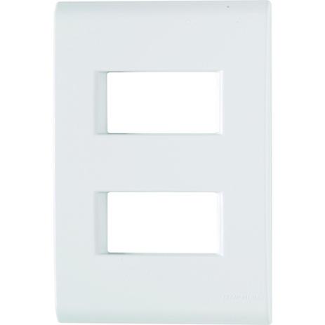 Placa 4x2 2p afastados liz 57106/206 tramontina Menor preço em Placa 4x2 2p afastados liz 57106/206 tramontina