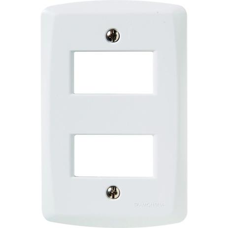 Placa 4x2 2p afastados lux2 57105/206 tramontina Menor preço em Placa 4x2 2p afastados lux2 57105/206 tramontina