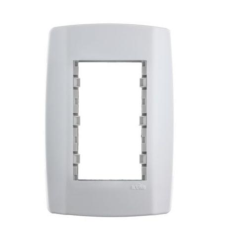 Placa 4x2 3 módulos juntos c/suporte - modular slim - Ilumi Menor preço em Placa 4x2 3 módulos juntos c/suporte - modular slim - Ilumi