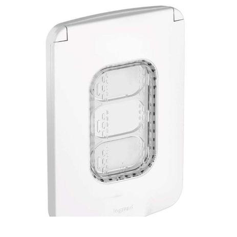 Placa 4x2 3 postos separados branco Nereya Pial Menor preço em Placa 4x2 3 postos separados branco Nereya Pial
