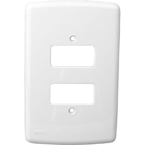 Placa 4x2 - p/2 funcoes distanciadas - duale - Iriel Menor preço em Placa 4x2 - p/2 funcoes distanciadas - duale - Iriel