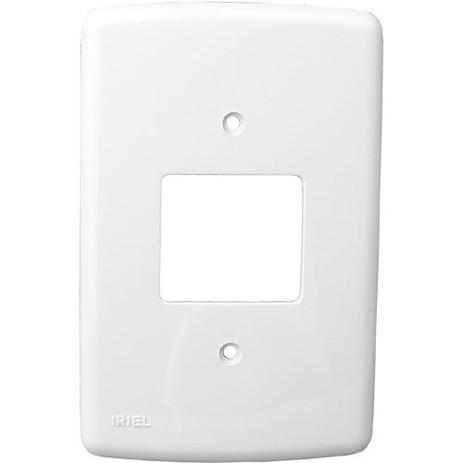 Placa 4x2 - p/2 funcoes retangulares - duale - Iriel Menor preço em Placa 4x2 - p/2 funcoes retangulares - duale - Iriel