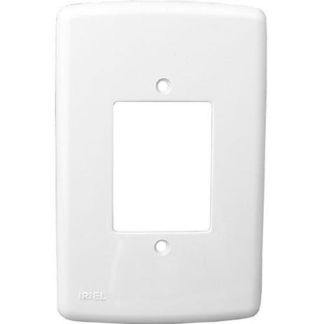Placa 4x2 - p/3 funcoes retangulares - duale - Iriel Menor preço em Placa 4x2 - p/3 funcoes retangulares - duale - Iriel