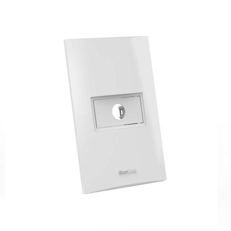 Placa 4X2 Saída de Fio com Suporte Branca Beleze Enerbras Menor preço em Placa 4X2 Saída de Fio com Suporte Branca Beleze Enerbras