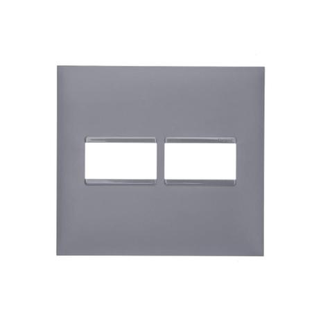 Placa 4x4 1+1 Posto Plusmais Cinza - Pial Legrand Menor preço em Placa 4x4 1+1 Posto Plusmais Cinza - Pial Legrand