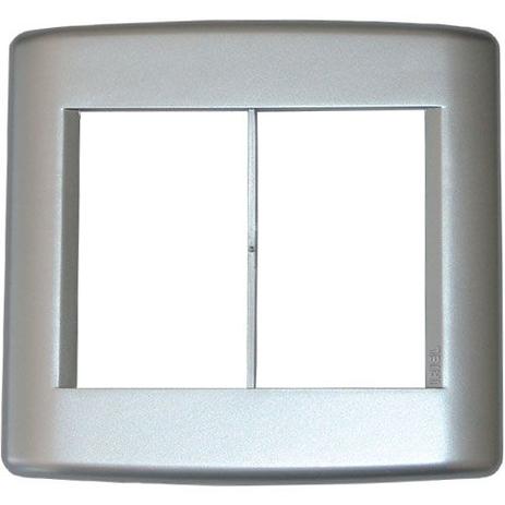 Placa 4x4 - 6 modulos - prata - Iriel Menor preço em Placa 4x4 - 6 modulos - prata - Iriel