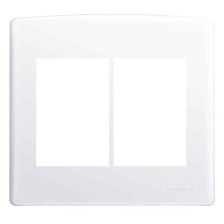 Placa 4x4 com suporte para 6 módulos branco Siena Alumbra Menor preço em Placa 4x4 com suporte para 6 módulos branco Siena Alumbra
