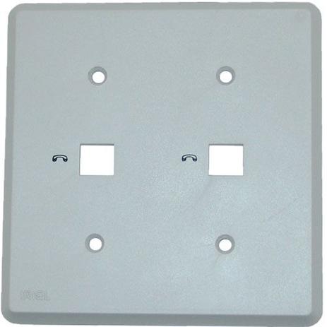 Placa 4x4 - p/2 tomadas telefone rj11 - iriel Menor preço em Placa 4x4 - p/2 tomadas telefone rj11 - iriel