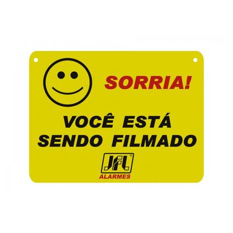 Placa advertencia cftv - Jfl Menor preço em Placa advertencia cftv - Jfl