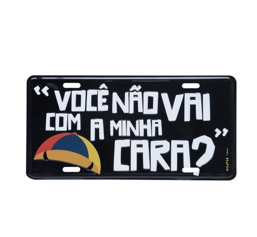 Placa Carro Aluminio Chaves Kiko Hat Você Não Vai com Minha Cara - Urban Menor preço em Placa Carro Aluminio Chaves Kiko Hat Você Não Vai com Minha Cara - Urban