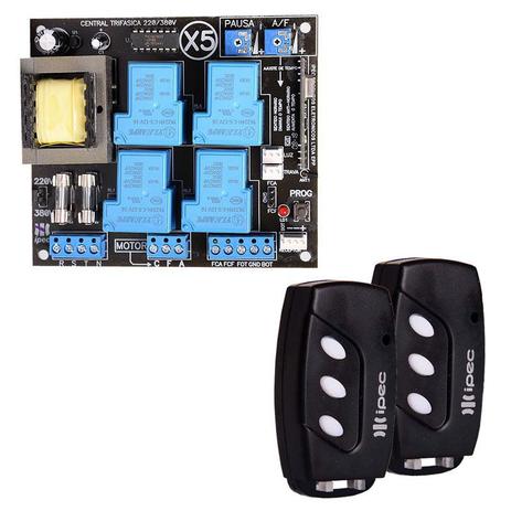 Placa Central Comando X5 Trifásica Industrial Motor 2 Controles Portão - Ipec Menor preço em Placa Central Comando X5 Trifásica Industrial Motor 2 Controles Portão - Ipec