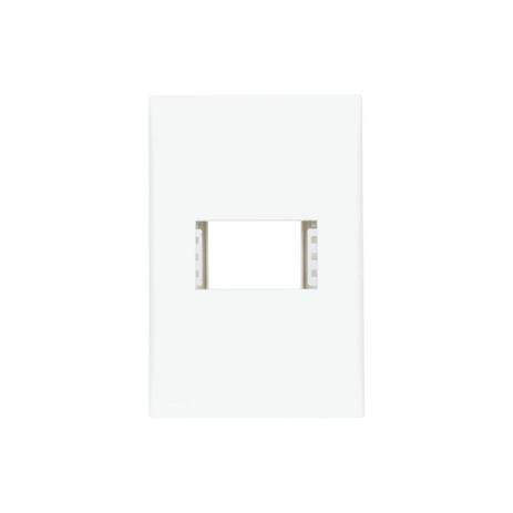 Placa com Suporte 4x2 1 Módulo Imperia Branca - Iriel Menor preço em Placa com Suporte 4x2 1 Módulo Imperia Branca - Iriel