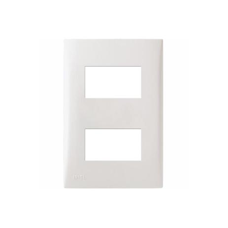 Placa com Suporte 4x2 2 Módulos Separados Imperia Branca - Iriel Menor preço em Placa com Suporte 4x2 2 Módulos Separados Imperia Branca - Iriel