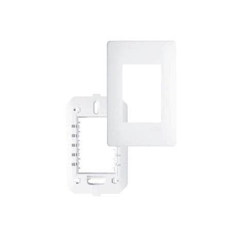Placa com Suporte 4x2 3 Postos Habitat Branco - Fame Menor preço em Placa com Suporte 4x2 3 Postos Habitat Branco - Fame