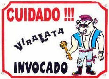 Placa de advertencia vira-lata invocado vivadogs 14100 branco G - Viva dogs Menor preço em Placa de advertencia vira-lata invocado vivadogs 14100 branco G - Viva dogs