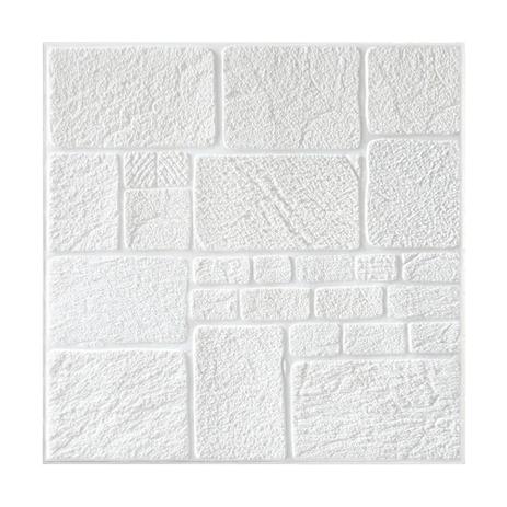 Placa De Parede Painel 3D Auto Adesivo 77 X 70 Pedra Branco - MAGMA Menor preço em Placa De Parede Painel 3D Auto Adesivo 77 X 70 Pedra Branco - MAGMA