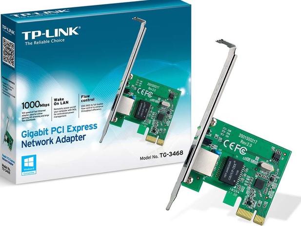 Placa de rede pci express gigabit 1000mbps tp-link tg-3468 Menor preço em Placa de rede pci express gigabit 1000mbps tp-link tg-3468