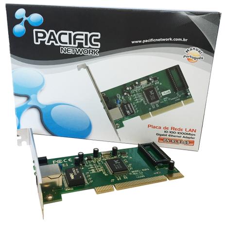 Placa De Rede Pci Gigabit 10/100/1000mbps Pacific Network Menor preço em Placa De Rede Pci Gigabit 10/100/1000mbps Pacific Network