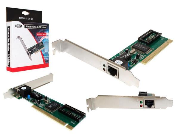 Placa de Rede PCI LAN CARD 10 100 DP-01 Placa de Rede DEX Menor preço em Placa de Rede PCI LAN CARD 10 100 DP-01 Placa de Rede DEX