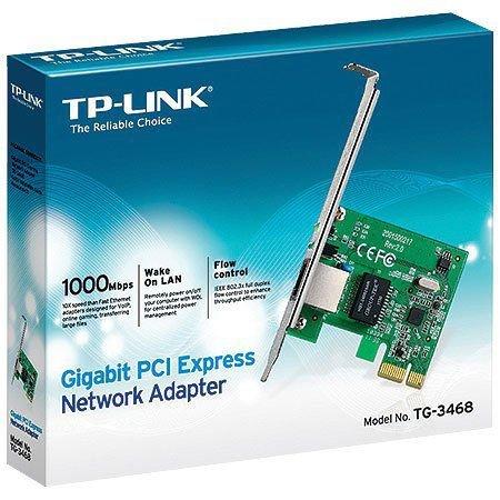 Placa de Rede TP-LINK Giga 10/100/1000 PCI-E 1LAN TG-3468 Menor preço em Placa de Rede TP-LINK Giga 10/100/1000 PCI-E 1LAN TG-3468