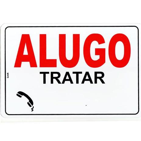 Placa de sinalizacao alugo 20x30 look Menor preço em Placa de sinalizacao alugo 20x30 look
