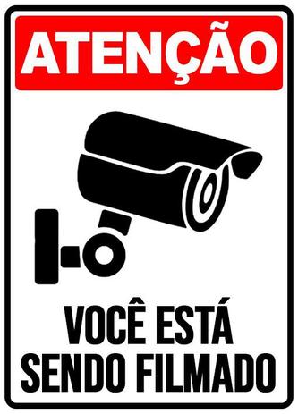 Placa De Sinalização Atenção Você Está Sendo Filmado 25x18cm - ARMAZEMDOEPI Menor preço em Placa De Sinalização Atenção Você Está Sendo Filmado 25x18cm - ARMAZEMDOEPI