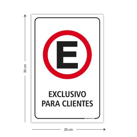 Placa de Sinalização Estacionamento Clientes 30cm x 20cm - Rede Bazar e Cia Menor preço em Placa de Sinalização Estacionamento Clientes 30cm x 20cm - Rede Bazar e Cia