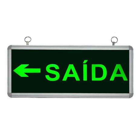 Placa de Sinalização para Saída À Esquerda de LED UN-11 220V - Unik iluminação Menor preço em Placa de Sinalização para Saída À Esquerda de LED UN-11 220V - Unik iluminação