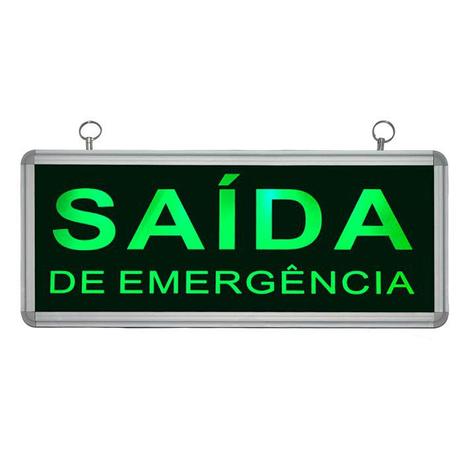 Placa de Sinalização para Saída de Emergência de LED UN-10 110V - Unik iluminação Menor preço em Placa de Sinalização para Saída de Emergência de LED UN-10 110V - Unik iluminação