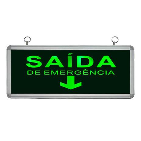 Placa de Sinalização para Saída de Emergência de LED UN-16 110V - Unik iluminação Menor preço em Placa de Sinalização para Saída de Emergência de LED UN-16 110V - Unik iluminação