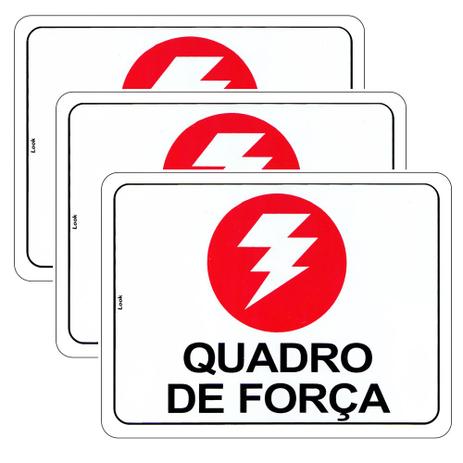 Placa de sinalizacao quadro de forca 15x20 look Menor preço em Placa de sinalizacao quadro de forca 15x20 look