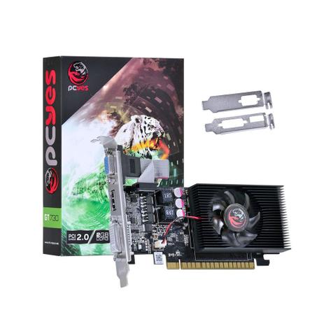 Placa de Vídeo GT 730 2GB DDR3 128 Bits com Kit LO 29842 PCYES Menor preço em Placa de Vídeo GT 730 2GB DDR3 128 Bits com Kit LO 29842 PCYES