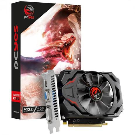 Placa De Video R7 240 4Gb Gddr5 128 Bits Single Fan Pj7r240dr5 - PCYES Menor preço em Placa De Video R7 240 4Gb Gddr5 128 Bits Single Fan Pj7r240dr5 - PCYES