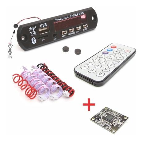 Placa Decodificador Usb Mp3 Bluetooth + Amplificador Estéreo - Tecnotronics Menor preço em Placa Decodificador Usb Mp3 Bluetooth + Amplificador Estéreo - Tecnotronics
