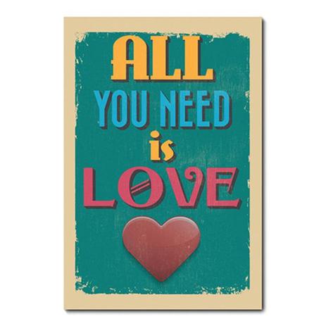 Menor preço em Placa Decorativa - All You Need Is Love  - 0839plmk - Allodi