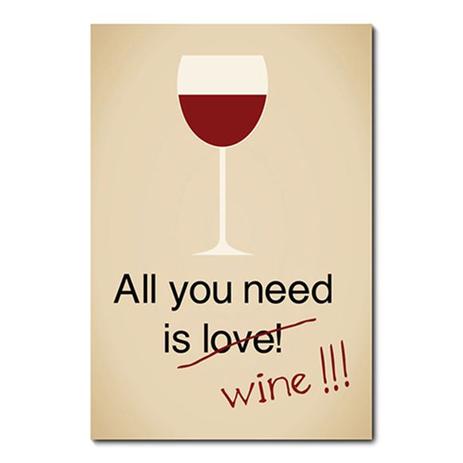 Placa Decorativa - All You Need Is Wine - 0676plmk - Allodi Menor preço em Placa Decorativa - All You Need Is Wine - 0676plmk - Allodi