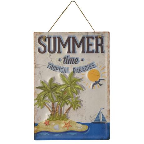 Placa Decorativa Beach Coconut Em Ferro L28Xp0,05Xa40Cm - 24208 - L hermitage Menor preço em Placa Decorativa Beach Coconut Em Ferro L28Xp0,05Xa40Cm - 24208 - L hermitage