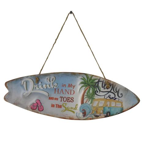 Placa Decorativa Beach Sea Em Ferro L40Xp21,5Cm - 24212 - L hermitage Menor preço em Placa Decorativa Beach Sea Em Ferro L40Xp21,5Cm - 24212 - L hermitage